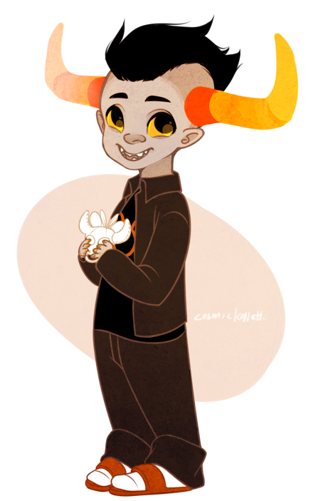 cosmickonett:  Anon asked for Travos, so I drew little Travos with a tinkerbull plushie