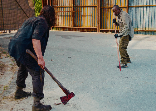 the-walking-dead-art:  You don’t have to kill people. Of course we do. 
