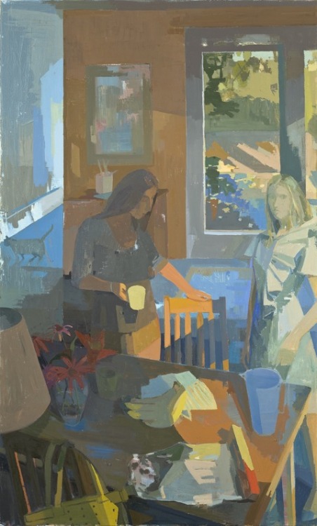 Sisters  -    Susan Lichtman , 2014American, b.1947-oil on linen,  40 x 66 in.