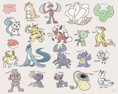 Day 540 - Jan 14, 2021Did a stream a little bit ago where I drew a bunch of Pokemon as requested fro