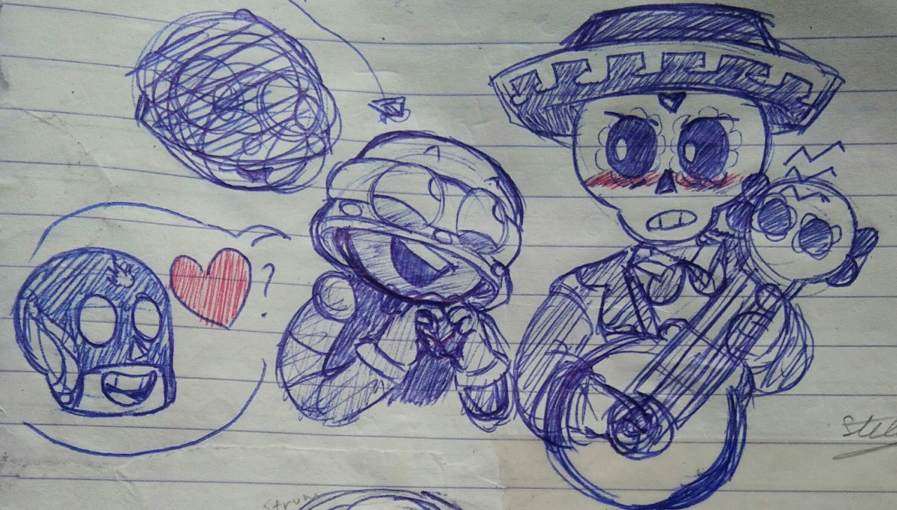 Wanting To Fall Inlove With Life Itself Sum Old Brawl Stars Doodles Specifically Carl And - brawl stars map art