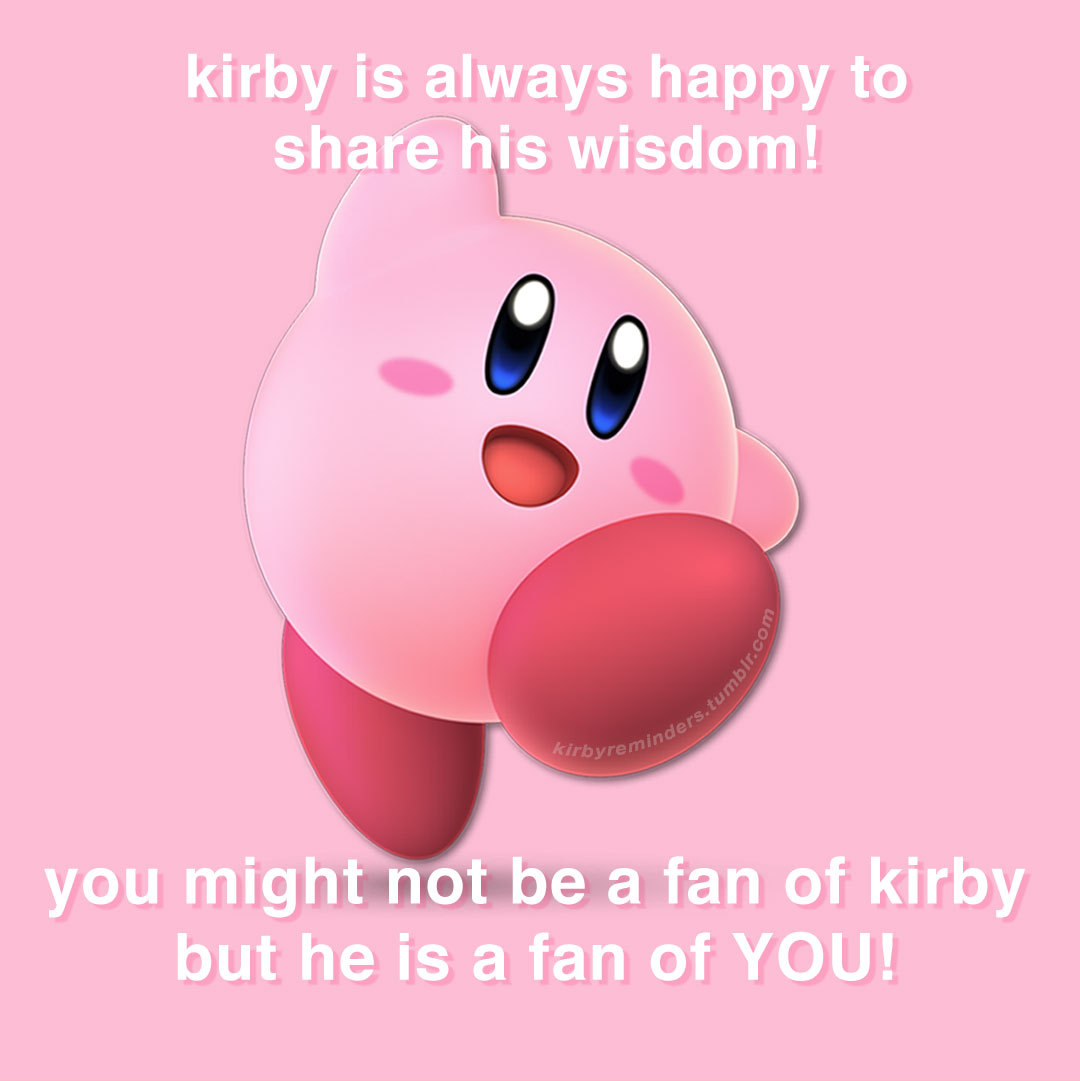 Your friendly reminder that game canon Kirby is capable of human