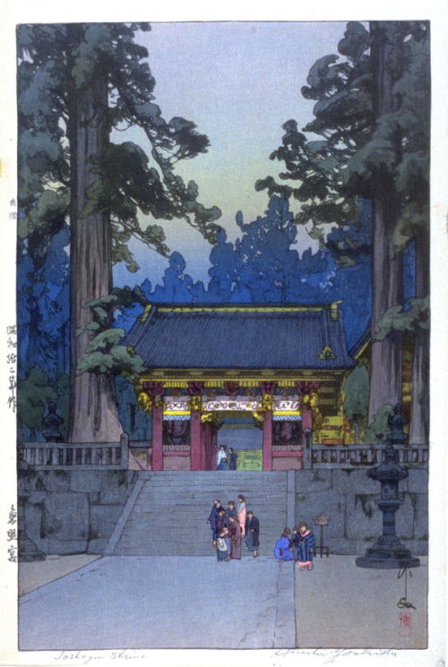 waldesstille: Hiroshi Yoshida 吉田 博 (1876 - 1950) - Toshogu Shrine 1937 (3 Prints)
