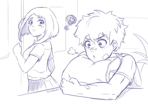 kimopoleis:Got stressed af planning a lot of things I ended up sketching an upset Izuku-kun :-S