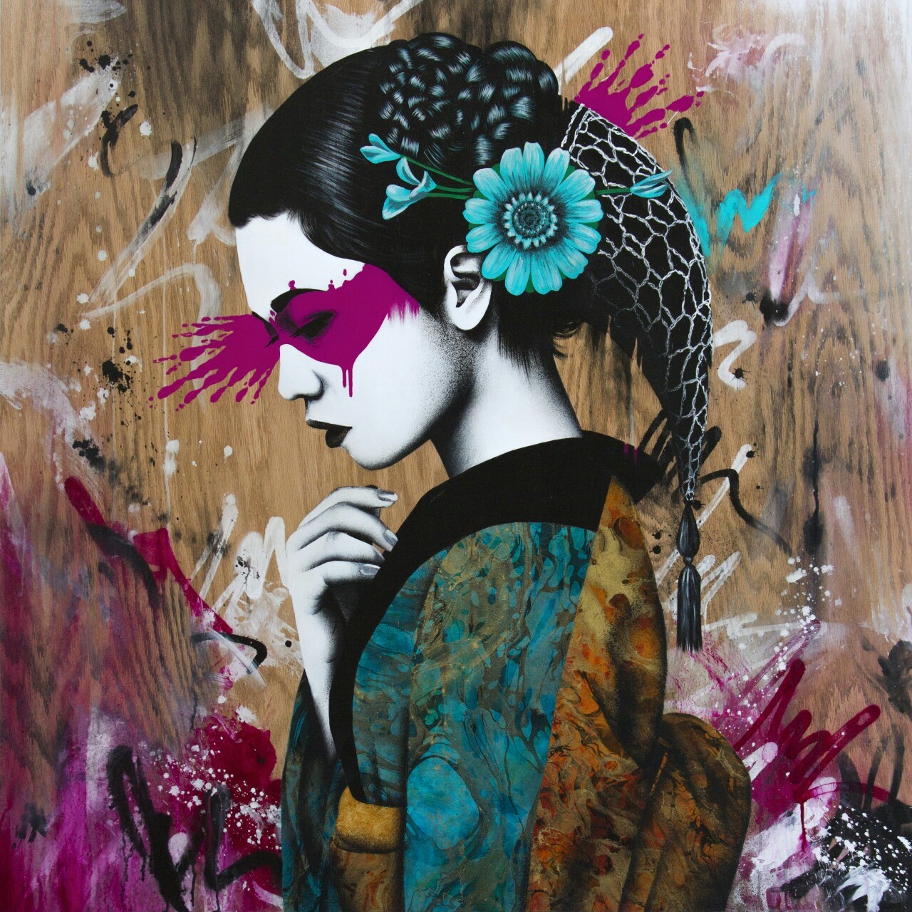 asylum-art-2:  Beautiful Japaneses Graffti  by Fin DAC Absolutely sick Japan inspired