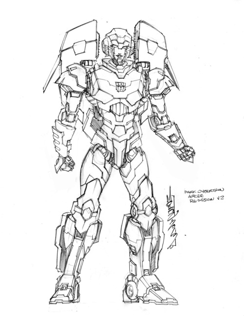 IDW Darck Cybertron Arcee Design by markerguru