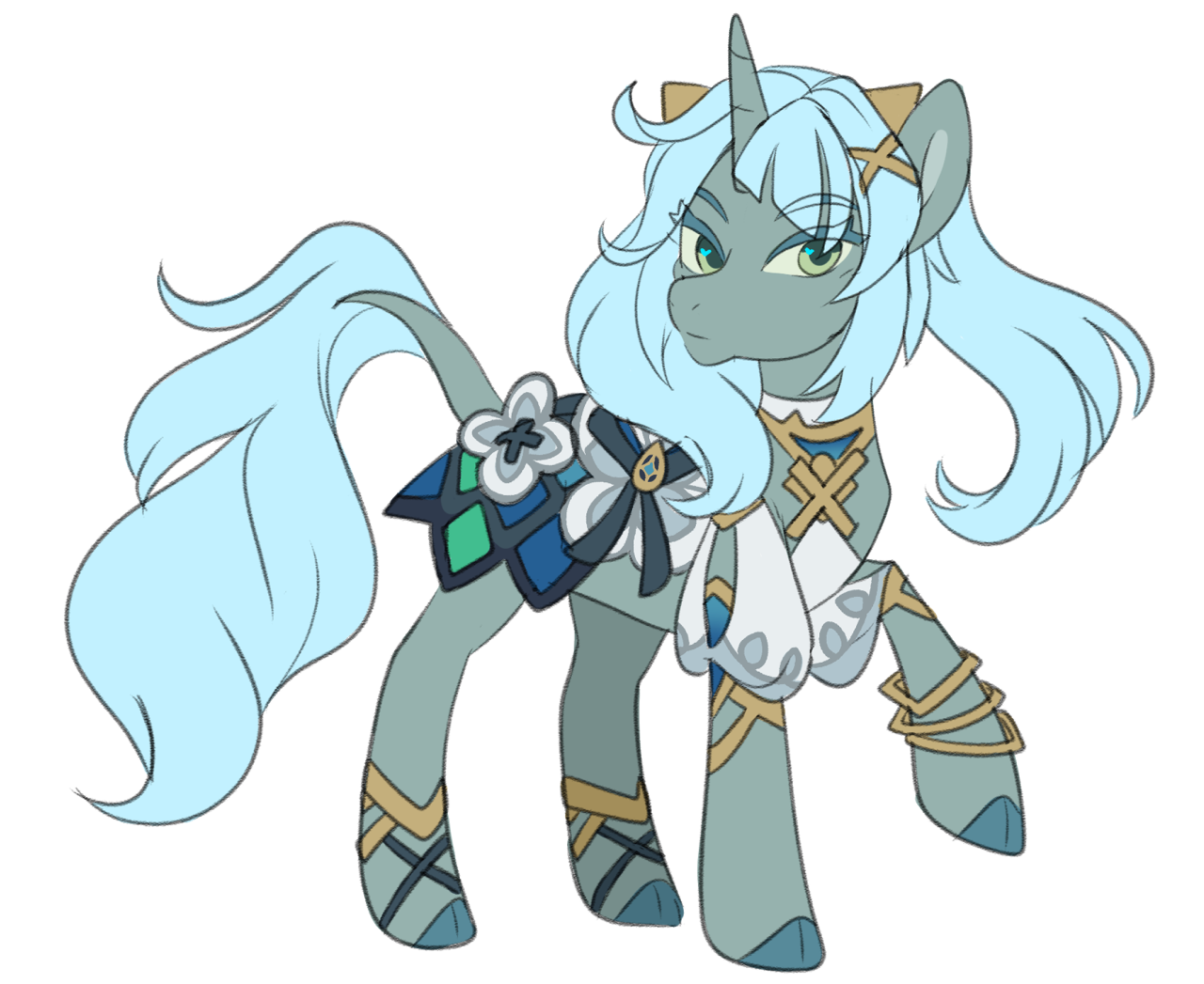 3104932 - safe, artist:lytlethelemur, earth pony, hybrid, pony, unicorn,  spoiler:the owl house, amity blight, azura (the owl house), canon ship,  clothes, costume, dyed mane, dyed tail, female, halloween, halloween  costume, hecate (the