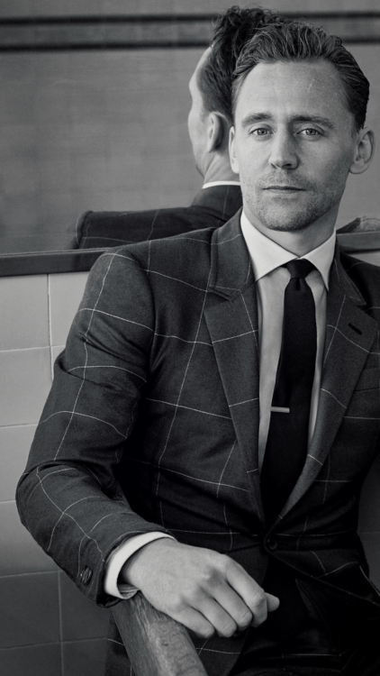 lolawashere:Tom Hiddleston for GQ Magazine, B&W, my edits.