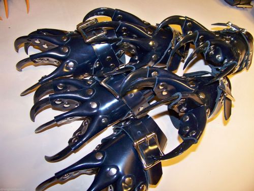 savvypussycat:  strongholdleather:  Brand new gloves! All made from a deep navy blue semi-gloss patent leather. Be shiny AND scary.  They’re cheaper than the hand-dyed ones, so now you have no excuse not to get them…  Oh my god…these are just…I