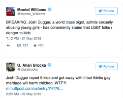 Micdotcom:  15 Tweets That Expose The Hypocrisy Of Conservative Child Molester Josh