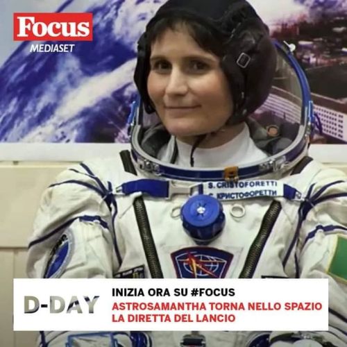 Oggi è il grande giorno, vi aspettiamo, dalle 9:30, su #Focus con “Astrosamantha torna nello
spazio - La diretta del lancio” 🚀🌏🪐
https://www.instagram.com/p/Cc2bbIArcli/?igshid=NGJjMDIxMWI=