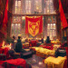 elina-clevergull:Hogwarts&rsquo; Houses Common Rooms by Midjourney AI 