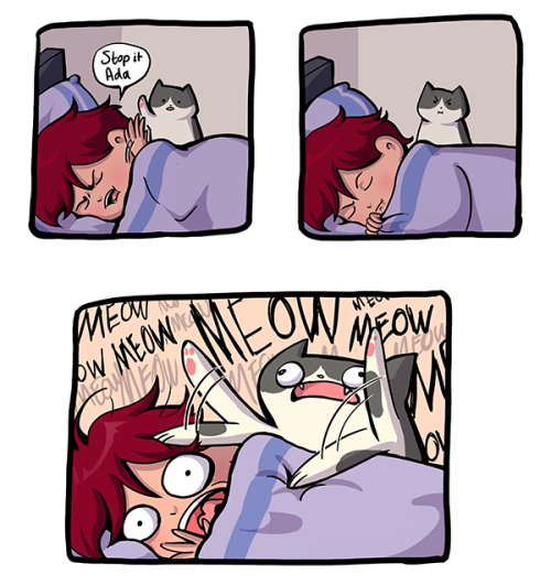 kellyangel:Why doesn’t this thing come with a snooze button?Patreon | Comics | Facebook | Twitter | 