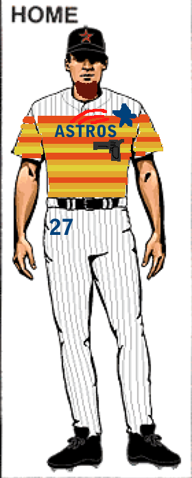 Vintage 80's Houston Astros Rainbow Stripe MLB Baseball 