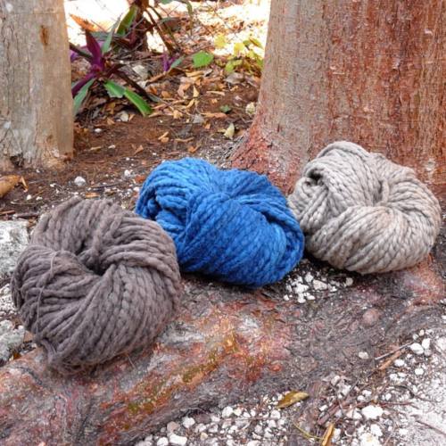 Big Cotton is now available in 300 gram size in these three colors - hand spun and hand dyed using n