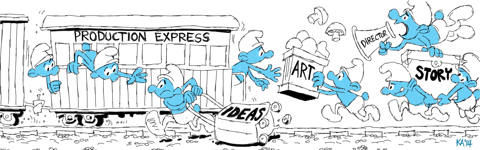 SMURF ABOARD! Some days, it feels kind of like this.
- KA