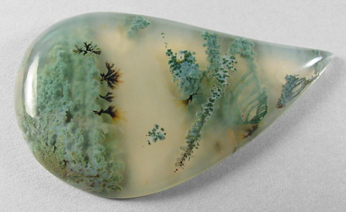 bijoux-et-mineraux:Moss Agate with Dendrites - Oregon