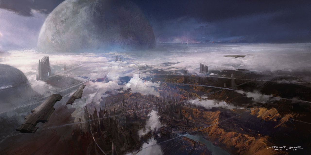 cinemagorgeous:  Sci-fi art by Mazert Young.