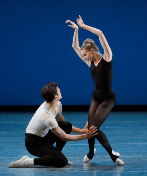 Sterling Hyltin and Robert Fairchild in Balanchine’s Stravinsky Violin Concerto, New York City Balle