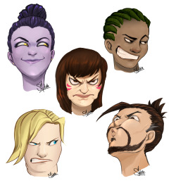 sidsydelle:  I love making expressions so I chose a handful of the Overwatch Squad™ 