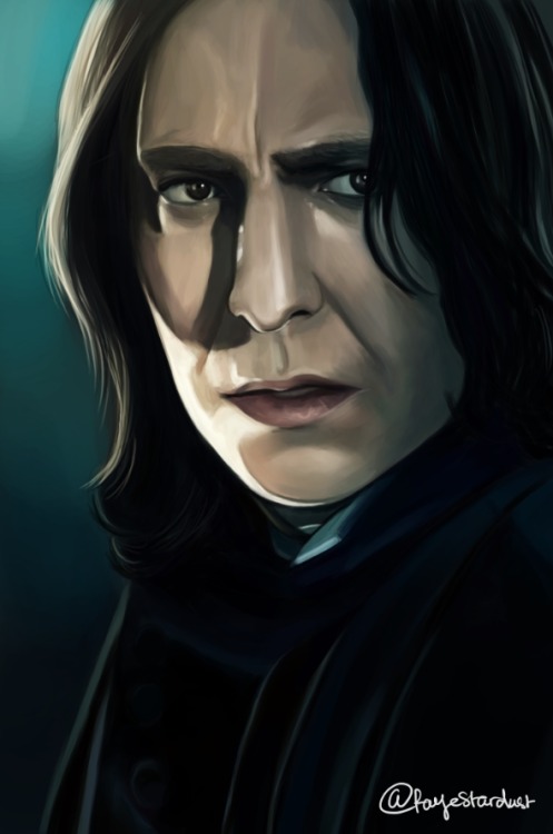 fayestardust - Alan Rickman as Severus Snape. I painted Alan as...