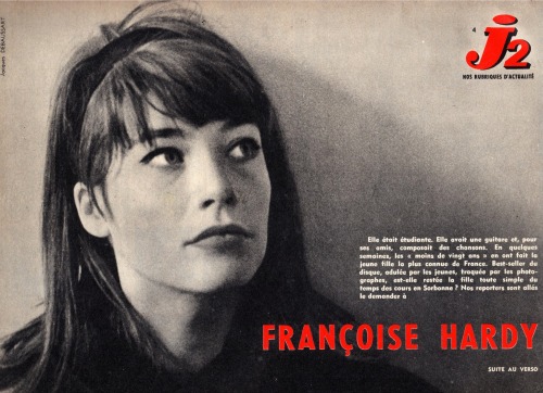 isabelcostasixties: Françoise Hardy , January 1963. A Mes Vaillantes Magazine