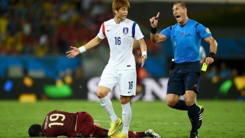 Angry soccer referee