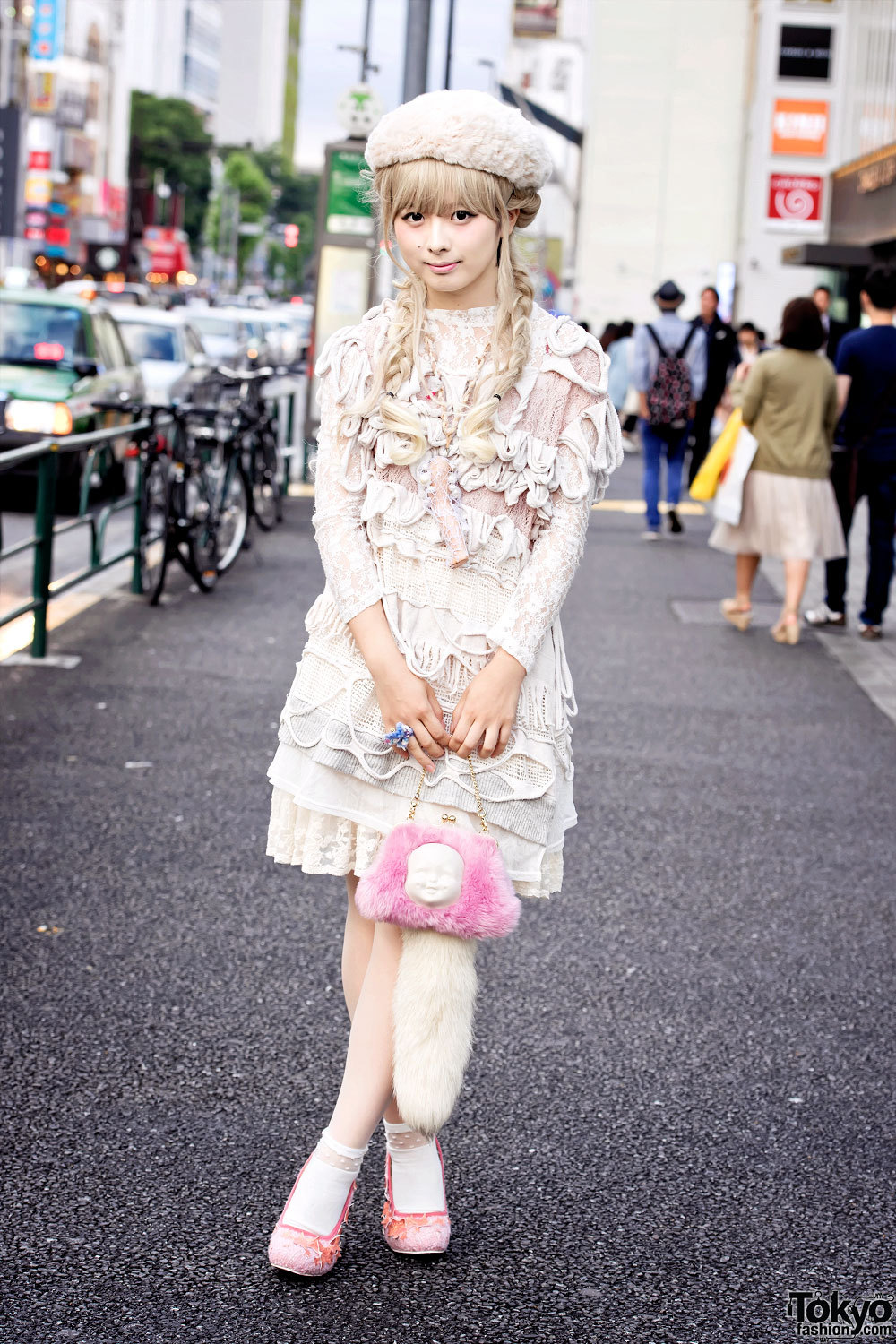 tokyo-fashion:  18-year-old Rarma on the street in Harajuku wearing a layered Nozomi