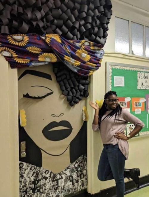 wilwheaton:  This teacher decorated her door for Black History Month. 