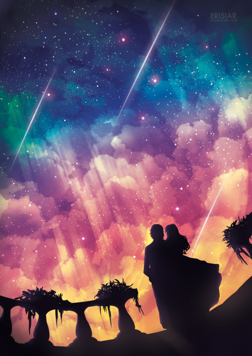 dablacksaiyan: wordsnquotes: Stunning Surreal Skyscape Illuminated With Galactic Colors The celestia