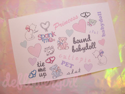 pastelbmob-is-deactivating:  &lsquo;Slutty Princess&rsquo; Sticker Pack ů.50   