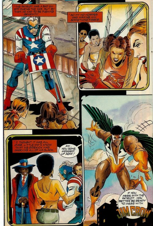 superheroesincolor:  Icon Vol 1 #30 (1995) // Milestone The Patriot and Jim Crow