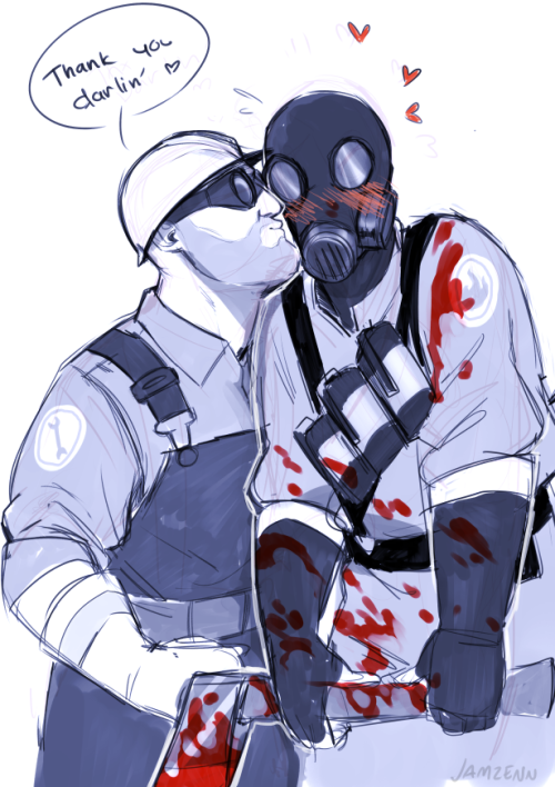 jamzenn:Pyro saved Engie’s buildings from an enemy Spy (◡‿◡✿) (Multiple people told me that this is 