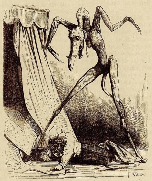 A demon from the occultist book, Dictionnaire Infernal (1818-1863).