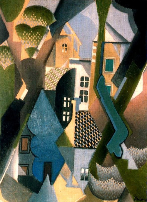 artist-metzinger: The Village, 1918, Jean Metzingerwww.wikiart.org/en/jean-metzinger/the-vil