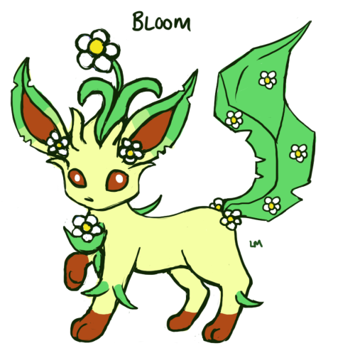 lonemaximal:  Autumn/ Fall- A variant often found in wild Leafeon or Leafeon allowed to roam freely. As trees naturally change colour with the seasons so do Leafeon leaves. Leafeon kept in pokeballs rarely display this change.Bloom - A common variant