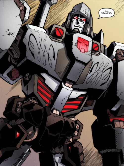 picsofmegatron:some key panels with megatron in MTMTE #51@bioluminosity  he is too tol for that smol