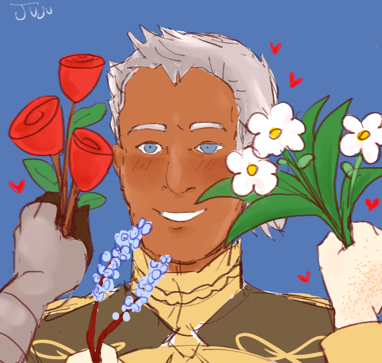 shokuheshi: Flowers for Dedue!!!  I’m late but I couldn’t end the day without
