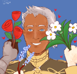 Shokuheshi: Flowers For Dedue!!!  I’m Late But I Couldn’t End The Day Without