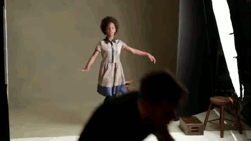 talesofscienceandlove:  talesofscienceandlove:  Quvenzhané Wallis on set while shooting the new Fall/Winter campaign for Armani Junior 2014 (video).  Yay! Just hit 10,000 notes! Hugs for Quvenzhane! 