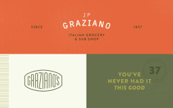 thedsgnblog:   JP GRAZIANO Concept by Jen Serafini and Jack Muldowney Jen and Jack wanted to collaborate on a branding project together, so they decided to rebrand their favorite sandwich shop, JP Graziano, as a concept design. JP Graziano is one of