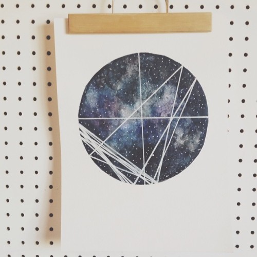 This might be my favorite one ever. :) #astrology #birthchart #watercolor #painting #stars #vsco