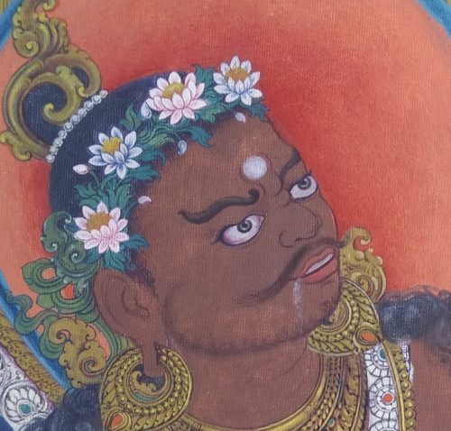 Mahasiddha Virupa, thangka detail, Nepal