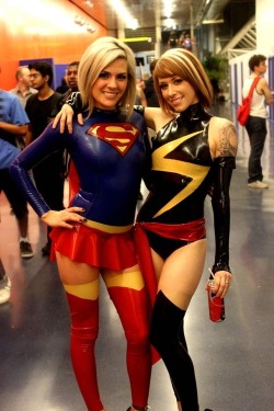 nsfwgamer:  demonsee:  Supergirl and Ms. Marvel  Follow NSFW Gamer on Facebook and Twitter 
