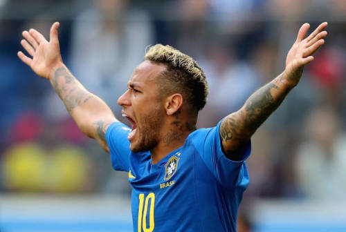 heartsoftruth: Neymar Jr of Brazil looks during the 2018 FIFA World Cup Russia group E match between