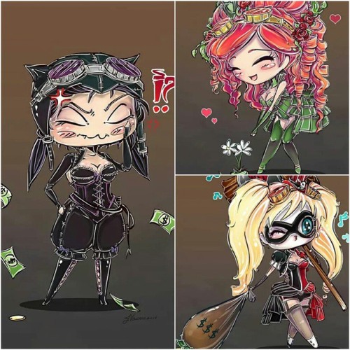 Cat Woman can&rsquo;t even. ..xD Chibi Sirens based off my original Alternate Steampunk Victoria