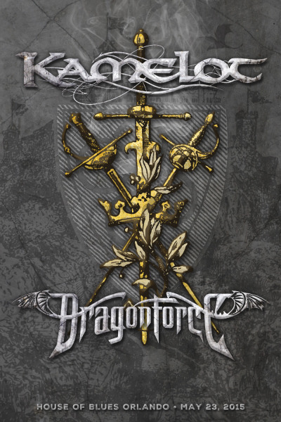 Kamelot & Dragonforce VIP poster for House Of Blues Orlando, FL. 12″ x18″ digital print.