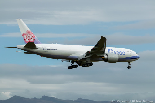 China Airlines 777 freighter arriving at ChristchurchType: Boeing 777FRegistration: B-18771Location: