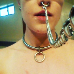 mamaisonclose:  deargreyh0und: My septum leash Tenue par le bout du nez… 