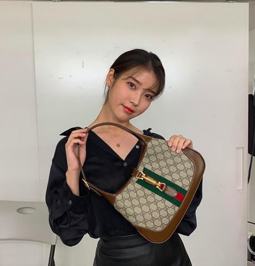 kpopgirlcloset > hotgirlseulgi — IU wears GUCCI jackie 1961 small